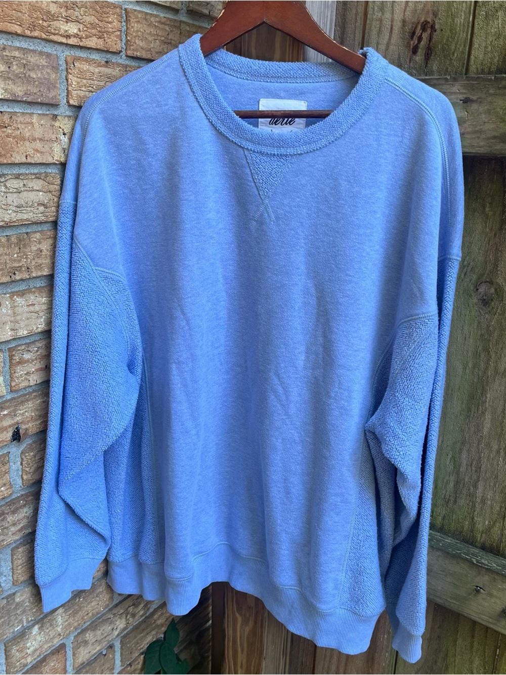 Aerie Oversized Powder Blue Crewneck Pullover Sweatshirt